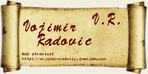 Vojimir Radović vizit kartica